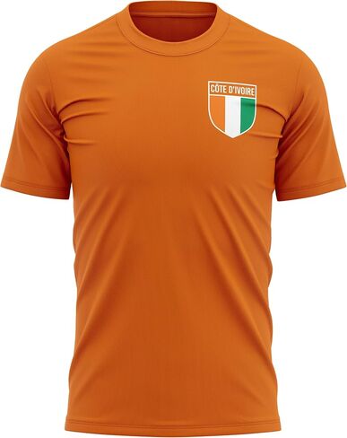 Ivoy Coast-Shirts for Men, CÃƒ´te D'Ivoire Flag Badge Retro T-Shirt, Football Country Africa 2022 Supporters G in Saudi Arabia