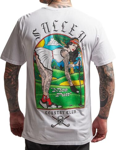 Sullen Men's Nice Putt Fathers Day Capsule Tattoo Lifestyle Graphic Premium Cotton Short Sleeve Tee in Kuwait