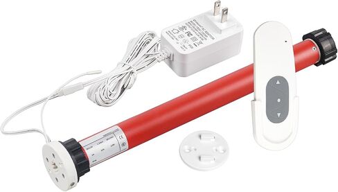 12V Roller Shade Motor Kit – Includes Motor, 12VDC 2A Power Supply & Transmitter – Fits 1.5"/38mm Tubes – DIY Motorized Blinds – Smart Home Compatible in Saudi Arabia