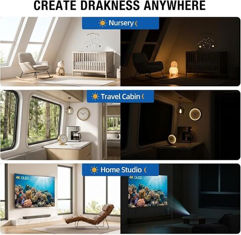 Magnetic Blackout Window Cover – 70" x 58" Portable Blackout Curtains for Bedroom, No Drill Black Out Blinds & Window Privacy Film, Temporary Black Out Shades for Windows Skylight Film RV Travel in Saudi Arabia