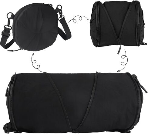 Expandable Crossbody Bag, Trendy Waterproof Nylon Wrinkle Fabric Sling Shoulder Purse for Women & Men in Saudi Arabia