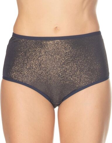 Gemsli Shimmer Womens Cotton Panties, Full Coverage Briefs Navy Size 8 in Saudi Arabia