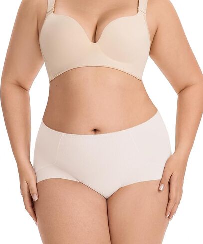5 Pack Plus Women's Underwear, One Size Panties Briefs High Waist, Cotton Briefs Underwear in Kuwait