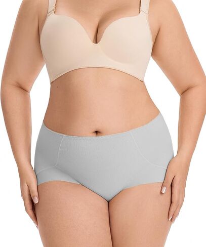 5 Pack Plus Women's Underwear, One Size Panties Briefs High Waist, Cotton Briefs Underwear in Kuwait