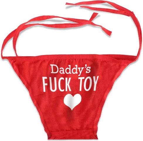 Daddy's Fuck Toy Panties - Sexy Slutty Women's Underwear - Red Naughty Panties in Saudi Arabia
