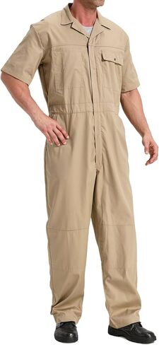 Short Sleeve Coveralls for Men Summer Jumpsuits Work Coverall Mechanic Suit in Kuwait