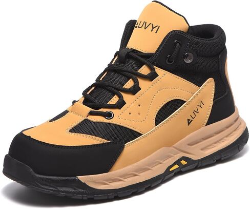 AUVYI Steel Toe Work Boots for Men – Wide Toe Comfortable Breathable Safety Boots Lightweight Slip Resistant Indestructible Industrial &Construction Shoes in Saudi Arabia
