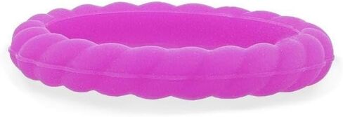 Thorsten AMETHYST Stackable Twist Silicone Ring for Women Purple Comfort Fit 2mm in Kuwait
