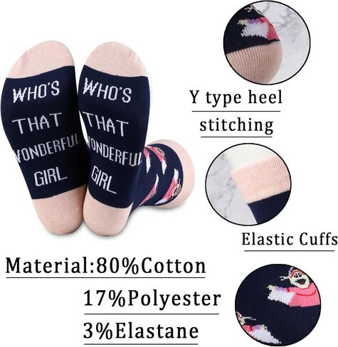 JXGZSO Funny Cartoon Tv Show Socks Who's That Wonderful Cartoon Princes Socks Animated Series Gift Princes in Kuwait