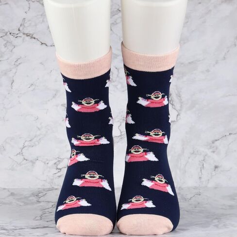JXGZSO Funny Cartoon Tv Show Socks Who's That Wonderful Cartoon Princes Socks Animated Series Gift Princes in Kuwait