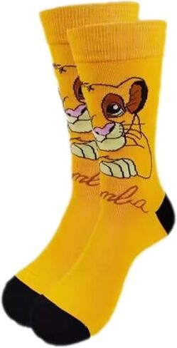 TCB Creations Lion King Simba Cartoon Character 360 Crew Socks in Saudi Arabia