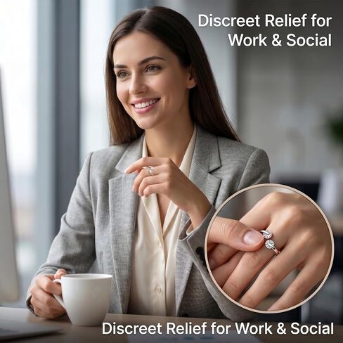 Fidget Spinner Rings for Women, 5A CZ Adjustable Stress Relief Ring, Silver Plated Spinning Ring for Women, Calm Rings with Healing Card & Box in Saudi Arabia