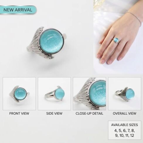 PRINCESS CUTENESS STORE H2O Just Add Water Mako Mermaid Silver Tone Blue Stone Ring in Saudi Arabia