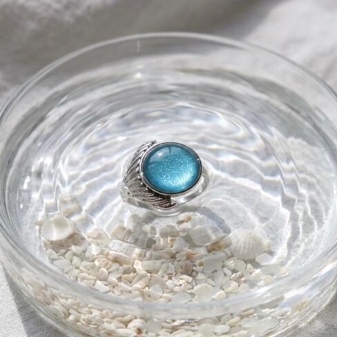 PRINCESS CUTENESS STORE H2O Just Add Water Mako Mermaid Silver Tone Blue Stone Ring in Saudi Arabia