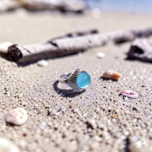 PRINCESS CUTENESS STORE H2O Just Add Water Mako Mermaid Silver Tone Blue Stone Ring in Saudi Arabia