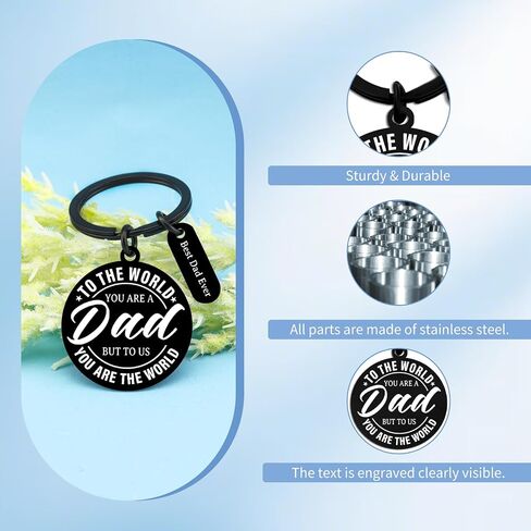 Fathers Day Gift for Dad Keychain for Dad Gifts from Daughter Son Fathers Day Keychain Gifts for Birthday Valentines Day Christmas Fathers Gift Ideas to My Dads in Kuwait