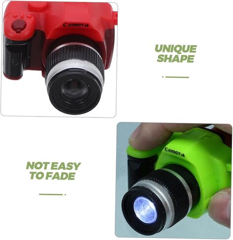 5Pcs LED Mini Camera Keychain Set, Novelty Hanging Key Rings with Button Battery, Mixed Colors Cute Photo Camera Pendant for Men Women Car Keys Accessories in Saudi Arabia