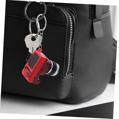 5Pcs LED Mini Camera Keychain Set, Novelty Hanging Key Rings with Button Battery, Mixed Colors Cute Photo Camera Pendant for Men Women Car Keys Accessories in Saudi Arabia