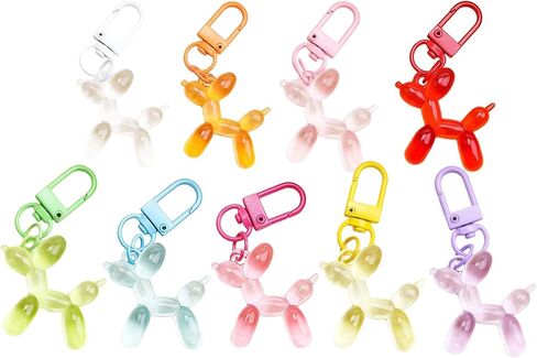 BUBBLE-FLY Women's Balloon Dog Keychain – Lightweight Resin Key Ring, Fashion Bag Charm for Car Keys Wallet Backpack, Multicolor Options, Secure Clasp in Saudi Arabia