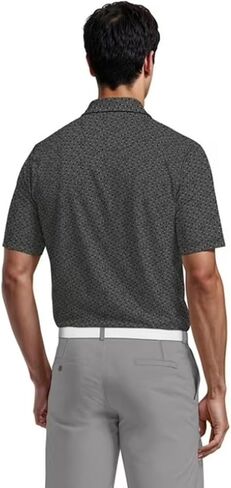 Callaway Opti-Dri Performance Golf Polos for Men, Mens Polo Shirts Short Sleeve with Moisture-Wicking Technology, Golf Tees - Black Print Large in Kuwait