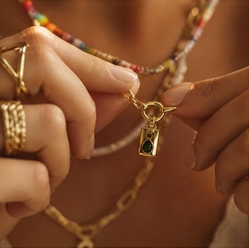 Bohemian Layered Necklace Set Multi Layered Chain Pendant Necklace for Women in Saudi Arabia