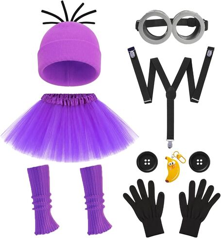 Women Halloween Costume Cartoon Character Costume Set for Adult with Goggles Blue Tutu Suspenders Funny Party Outfit in Saudi Arabia