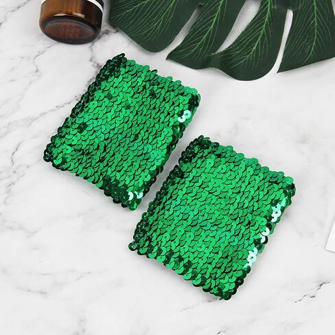 Stylish Stretchy Elastic Arm Sleeves Blingbling Sequins for Costume Women's Cuffs Arm Sleeve with Stunning Sequins, Approx.7x10cm/2.76x3.94'', Silver in Saudi Arabia