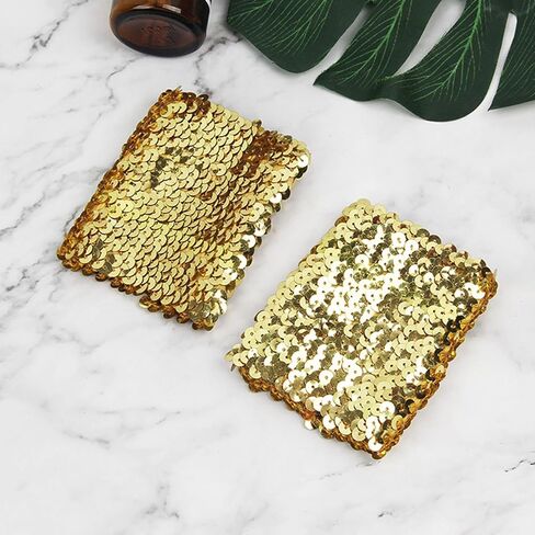 Stylish Stretchy Elastic Arm Sleeves Blingbling Sequins for Costume Women's Cuffs Arm Sleeve with Stunning Sequins, Approx.7x10cm/2.76x3.94'', Silver in Saudi Arabia