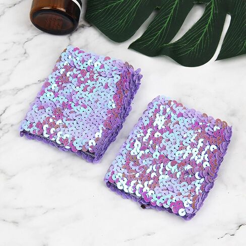 Stylish Stretchy Elastic Arm Sleeves Blingbling Sequins for Costume Women's Cuffs Arm Sleeve with Stunning Sequins, Approx.7x10cm/2.76x3.94'', Silver in Saudi Arabia