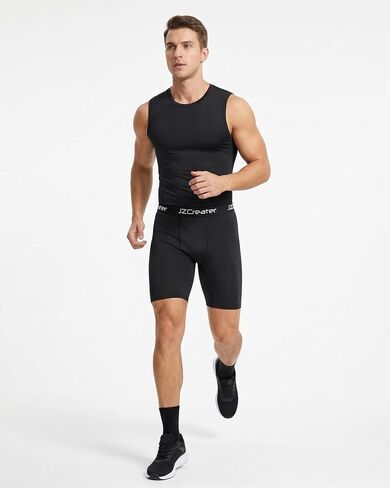 JZCreater Mens Compression Shorts with Pocket, Workout Gym Shorts for Running, Basketball & Training, Quick Dry Base Layer in Saudi Arabia