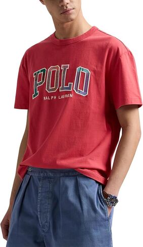 تي شيرت POLO RALPH LAUREN للرجال ذو تصميم كلاسيكي بشعار Madras-Logo in Kuwait