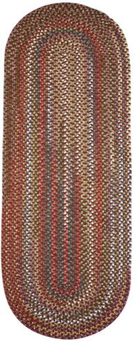 Super Area Rugs Gemstone Indoor/Outdoor Braided Rug - Woven Rug Made in USA - Tawny Port - 2' x 5' Runner in Saudi Arabia