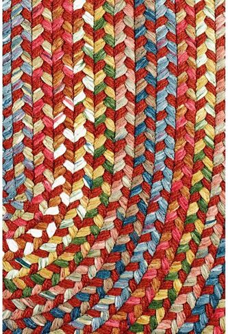 Super Area Rugs Gemstone Indoor/Outdoor Braided Rug - Woven Rug Made in USA - Tawny Port - 2' x 5' Runner in Saudi Arabia