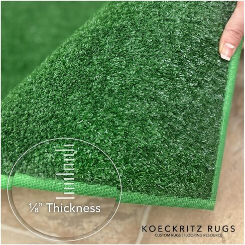 KOECKRITZ 6" x 6" (Sample) Artificial Turf Indoor Outdoor Rug – Green Synthetic Grass Carpet for Patio, Garden, Balcony & Landscape – Pet Friendly, Dog Grass, Lightweight in Saudi Arabia