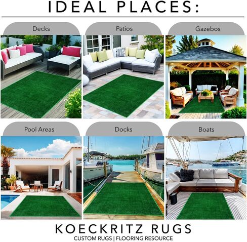 KOECKRITZ 6" x 6" (Sample) Artificial Turf Indoor Outdoor Rug – Green Synthetic Grass Carpet for Patio, Garden, Balcony & Landscape – Pet Friendly, Dog Grass, Lightweight in Saudi Arabia