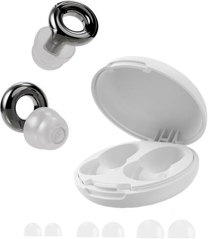 Noise Cancelling Ear Plugs 45dB – Reusable Silicone Earplugs for Sleeping, Snoring, Travel, Concerts & Work with 8 Eartips – Soft Comfortable Hearing Protection (Black, One Size) in Kuwait