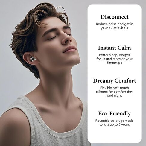 Noise Cancelling Ear Plugs 45dB – Reusable Silicone Earplugs for Sleeping, Snoring, Travel, Concerts & Work with 8 Eartips – Soft Comfortable Hearing Protection (Black, One Size) in Kuwait