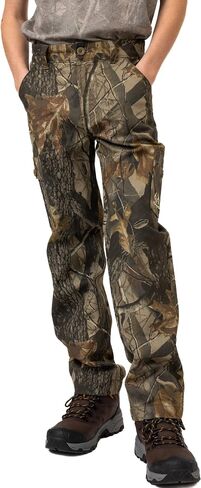 Realtree Youth Camo Cargo Pants - 6-Pocket Hunting Pants for Boys, Outdoor Activities, Camping, Mid Rise Straight Leg in Kuwait
