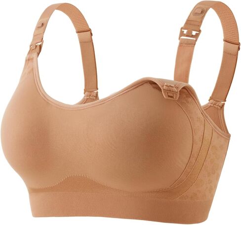 HOFISH Nursing Bras for Breastfeeding, TwinClips Wearable Pump Bra Fixed Pad, Adjustable Support Maternity Bra for Pregnancy in Kuwait