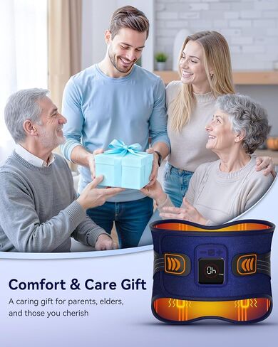 68" Cordless Heating Pad for Back Pain Relief with 5 Heat & 6 Vibration, Lower Back Massager with 4D Butterfly Support, Portable Heating Pad for Women Men Mom Dad in Saudi Arabia