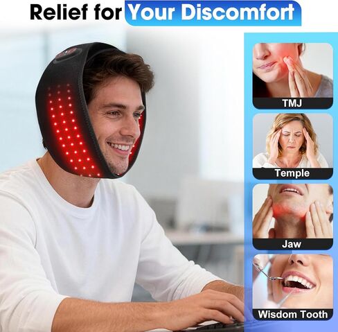Face Heating Pad for TMJ Pain Relief, Cordless TMJ Heating Pad for Jaw with 3 Heat & 3 Timer Settings, Wearable Heating Pad for Face Jaw Chin 𝗪𝗶𝘀𝗱𝗼𝗺 𝗧𝗲𝗲𝘁𝗵 in Saudi Arabia