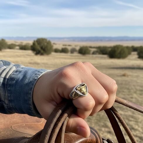 Bull Head Ring, Vintage Silver Animal Signet Rings for Men, Handmade Open Adjustable Gothic Rings Trendy Fashion Jewelry in Saudi Arabia