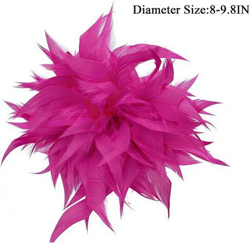 Large Flower Feather Brooch Pin for Women Elegant Oversized Feather Flower Floral Brooches Lapel Pins Corsage Wedding Party Dance Banquet Prom Jewelry Accessories in Saudi Arabia