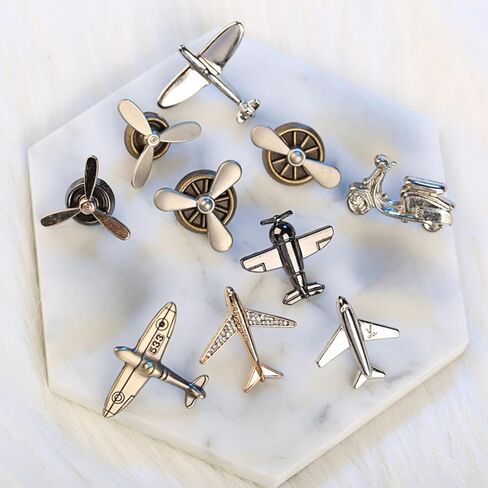 10Pcs Airplane Brooch Pin Propeller Aircraft Plane Flight Aviator Lapel Pin Alloy Metal Clasp Pin for Jackets, Uniforms, Hats,Perfect for Flight Schools, Pilots, and Graduation in Saudi Arabia