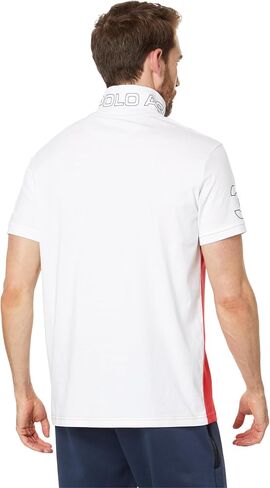 U.S. Polo ASSN. Men's Short Sleeve Slim Fit Colorblock Athletic Jersey Knit Polo Shirt in Kuwait