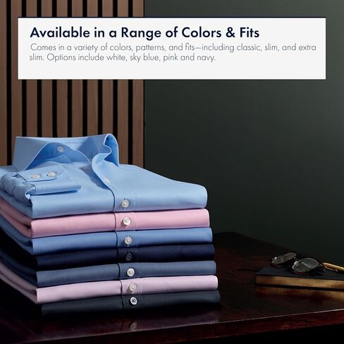 Charles Tyrwhitt Shirts for Men – Twill Non-Iron Formal Dress Shirt – Long Sleeve Cotton Shirt –Extra Slim Fit Cutaway Collar in Saudi Arabia
