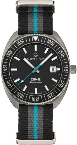 Certina, Womens, DS-2 (Turning Bezel), Titanium, Swiss Automatic, Watch, Black, Plastic, 20, (C0246074805110) in Kuwait