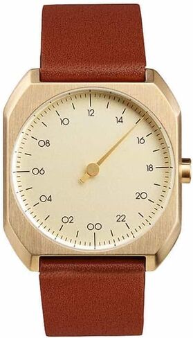 slow SM07US - Brown Leather, Gold Case, Gold Dial in Saudi Arabia