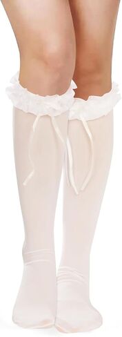 Benefeet Sox جوارب طويلة إلى الركب مع القوس النساء الفتيات جوارب النايلون جميلة يتوهم لوليتا الجنية جوارب أنبوب طويل زي جورب in Kuwait