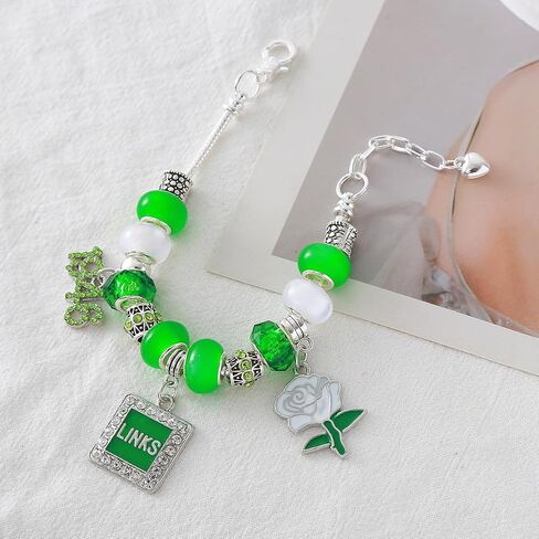 Metal Rose Flower Green 1946 The Incorporated Links Bracelets Jewelry Community Women Gifts Elegant in Kuwait